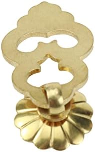 Bitray 4 ADET Çekmece Damla Pulls Vintage Stil Kabartma Desen Altın Dolap çekme Halkası