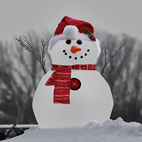 NUOBESTY Ev Dekor 3 adet Noel Zanaat Köpük Kardan Adam Köpük Noel Süsler Beyaz Köpük Topları Sanat Dekorasyon DIY