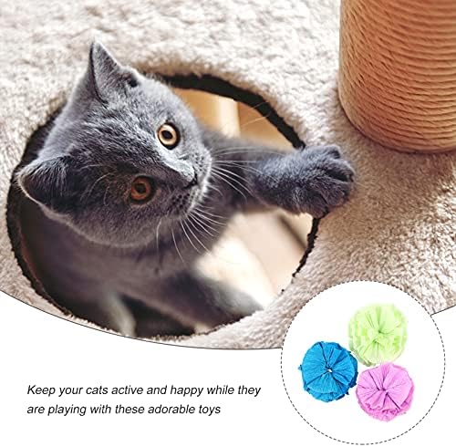 PATKAW Pet Oyuncaklar Pet Oyuncaklar 6 adet Kedi Oyuncaklar Buruşuk Topları Kedi Oyuncaklar İnteraktif Buruşuk Kedi